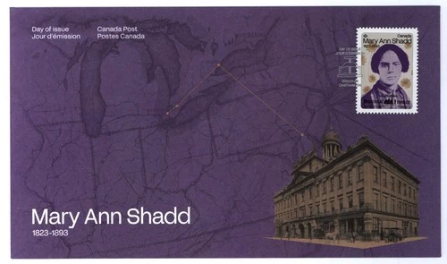 CANADA FIRST DAY COVER FDC3412, MARY ANN SHADD, ISSUED 01-24-2024