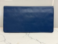 1 NEW Navy Vinyl Checkbook Cover With Duplicate Inside Flaps