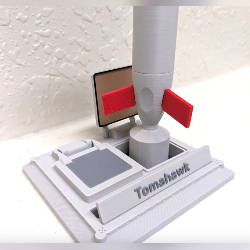 1:30 Modello Militare Stampato 3D 20cm Missile Crociera Tomahawk Marina USA foto 4