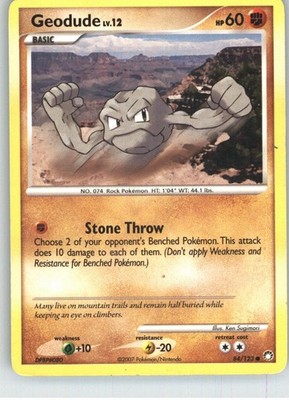 Geodude 84/123 Common Mysterious Treasures Pokemon Lightly Played