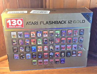 Atari Flashback 12 Gold HDMI Console 130 Classic Video Game ATGAMES LIKE NEW 