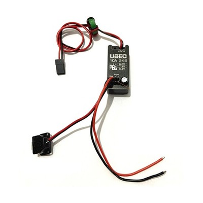 RC Car Waterproof UBEC 10A Voltage Regulator 2-6S 6V/7.4V/8.4V Adjustable BEC