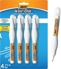 BIC Wite-Out Brand Shake 'N Squeeze Correction Pen, 8 ML Correction Fluid,School