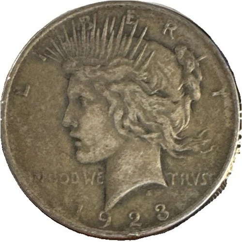 1923 Peace $1 ✔ 90% Silver ✔ Very Fine (VF) Condition