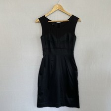 InWear Size US 6 EU 34 Nilayo Little Black Cocktail Dress Corset Mesh Pencil