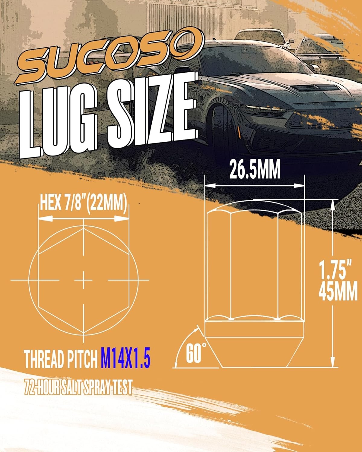 32pcs 14x1.5 OEM Lug Nuts for Chevy Silverado GMC Sierra 2500 3500,14mmx1.5 Blac