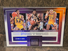 2017-18 Status Factions #25 Lakers Magic Johnson Kareem Abdul-Jabbar Worthy