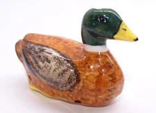 Babbacombe BLP Pottery ENGLAND * Sitting Mallard Duck  * Pie Bird Vent/Funnel