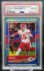 2020 Optic ♒️ Aqua Prizm /299 PATRICK MAHOMES #1 PSA 10
