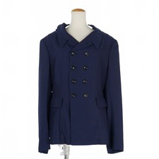 COMME des GARCONS Double Docking Jacket Navy L Used Men  s Women  s 08SS