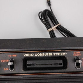 Atari 2600 Console Woody 4-Switch CX-2600 A Bundle Pac-Man Joystick Tested Works