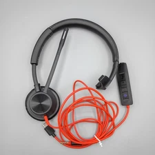 Poly Plantronics BW3300-M USB-C Wired Headset Single Over Ear Black Orange