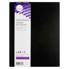 Sketchbook with Soft White Paper 65lb 100g Black Binding 110 Sheets