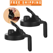 2 Pack Mason Jar Pour Spout Lids Plastic Pitcher Flip Top For Wide Mouth Jars