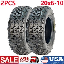 2pcs 20x6-10 Utv Atv Tires 20x6x10 All Terrain 20 6 10 Heavy Duty 6pr Tubeless