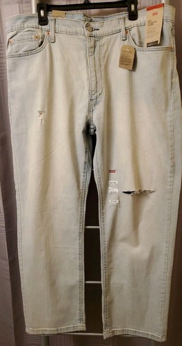 NWT Levis 541 Big & Tall Athletic Taper Distressed Mens Jeans 40X30 Light Denim - Picture 2 of 12