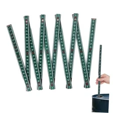 Portable 10-Fold Oil Tank Gauge Measuring Stick 78" (2m), Durable Wooden Fuel 