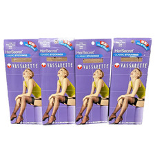 4 VASSARETTE HER SECRET CLASSIC LONG NUDE STOCKINGS Style 4015