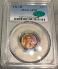 1931 D Lincoln Cent  PCGS AU 55 (CAC)  Beautifully Toned & Very Appealing