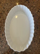 Baking Dish 12” X 7,5” Scalloped color White 