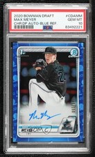 2020 Bowman Draft Chrome Picks Blue Refractor Max Meyer PSA 10 GEM MT Auto e9p