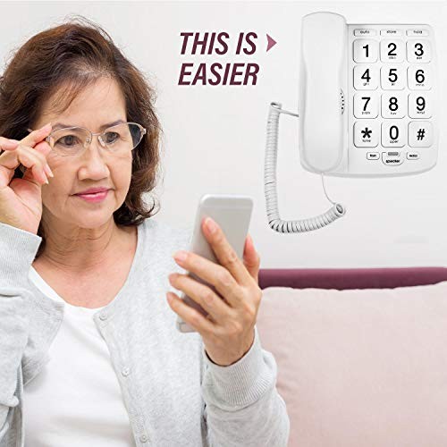 TBBP-4-WH Seniorentelefon - Großtasten Festnetztelefon für Senioren - Bild 3 von 8