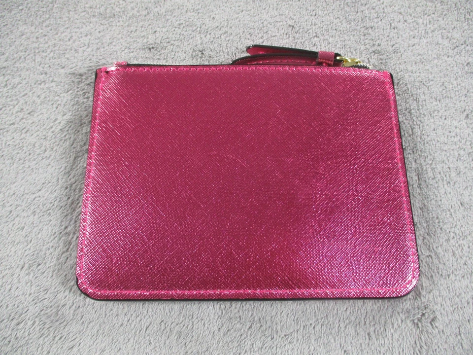 Victorias Secret Wallet Womens Pink Glitter Zip Pouch Card Holder Wristlet Purse - Image 3 of 4