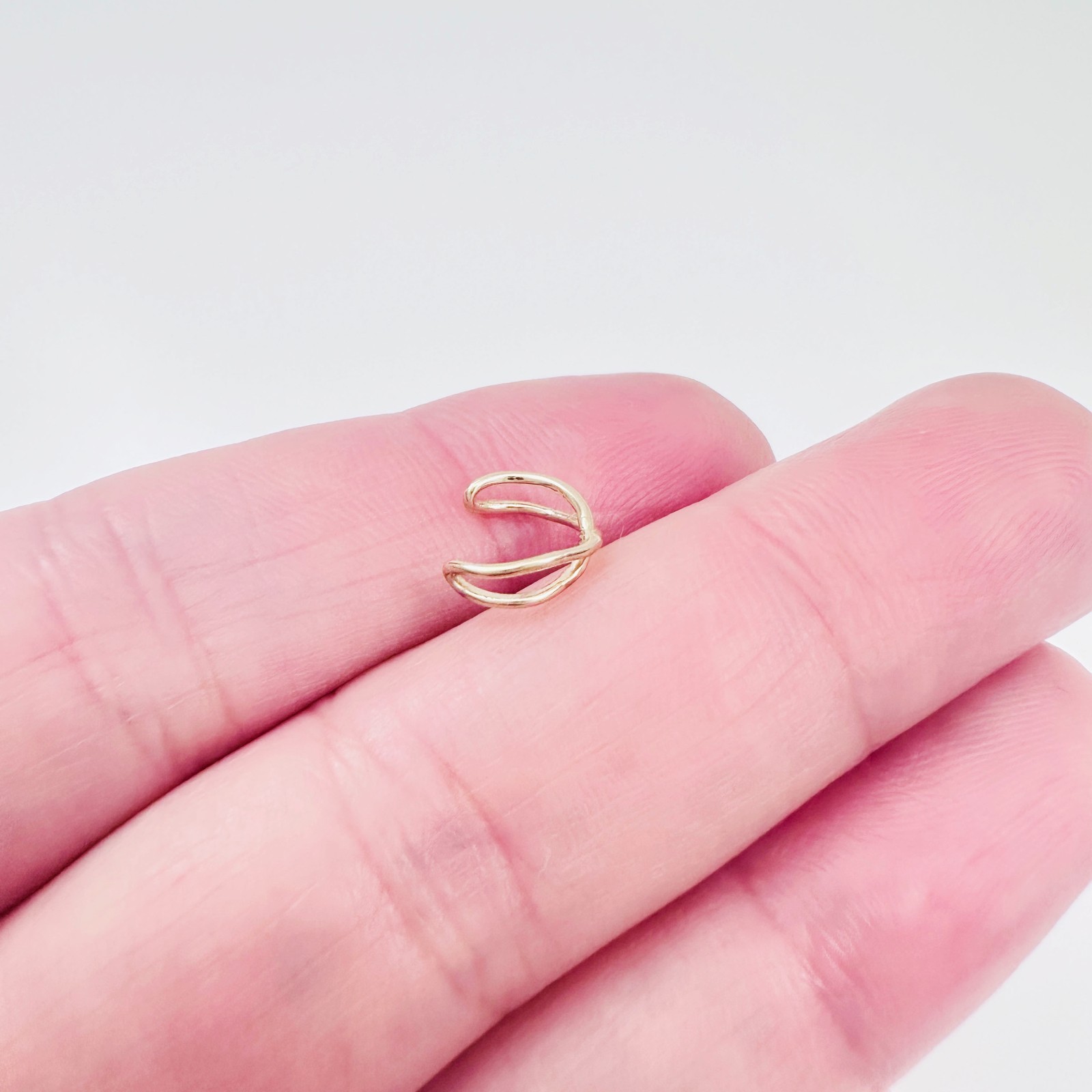 14K Solid Yellow Gold SINGLE Small Lightweight In… - image 16