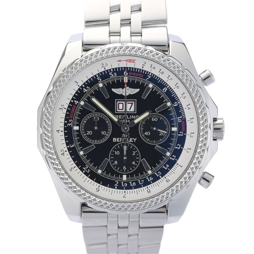 Serviced Breitling Bentley 6.75 Black Dial A44362 49 Automatic...
