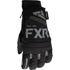 FXR Transfer Short Cuff Snowmobile Gloves Waterproof 4-Way Stretch Race Black