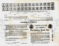 1942 Press Photo A facsimile of the War Ration Book to be used for sugar ration