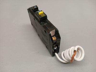 #ad SQUARE D QO QO120GFI 1 POLE 20 AMP 120V PLUG IN GFI GFCI CIRCUIT BREAKER $28.45