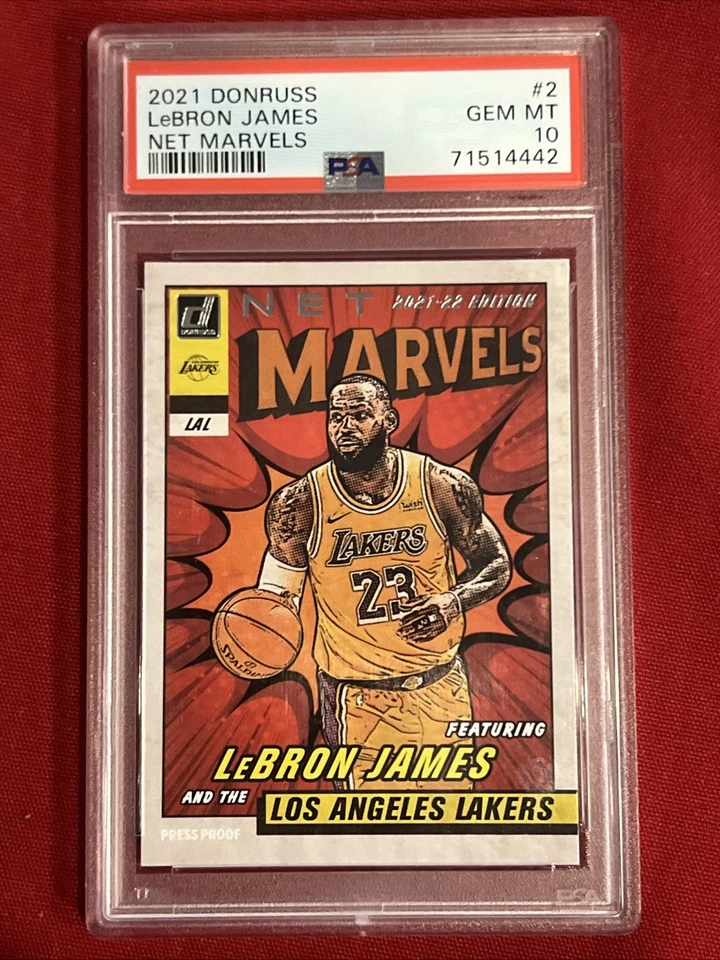 Panini Donruss Net Marvels #2 2021 Lebron James Net Marvels PSA 10 Foto 4 de 4