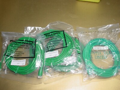 4 Total-(3) 12ft Cat6 Patch Cord Booted Cable 550mhz UTP Ethernet +(1) 5e 10'