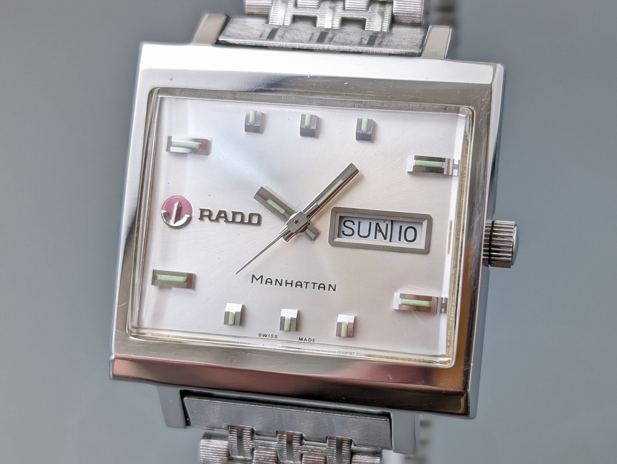 時計 RADO MANHATTAN Rado Manhattan Watch Automatic Day-Date Square 33mm Bracelet