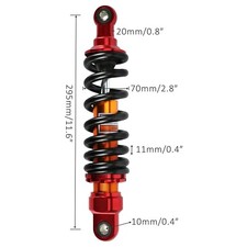 Amortiguador trasero 295 mm 11,6"" suspensión amortiguador pit quad dirt bike atv buggy