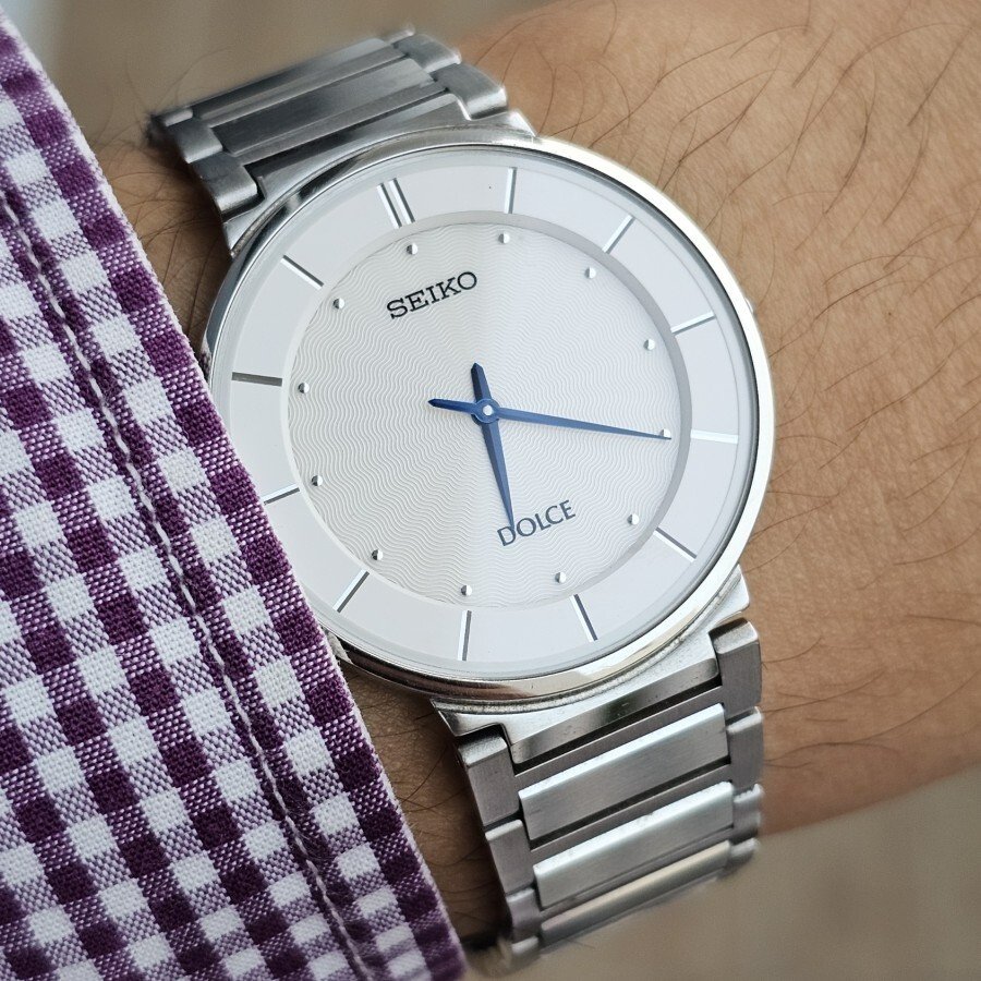 最も優遇 SACK015 Dolce seiko RARE Quartz Sapphire Dial White 4J40 ドルチェ