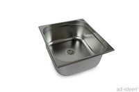 "Edelstahl SpüLbecken Camping SpüLe Waschbecken + Ablauf 354X325X150Mm 3/4\" Womo"