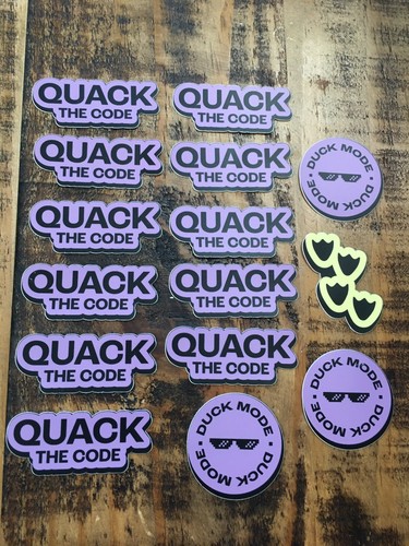 Lot 15 Quack The Code Programming Rubber Duck Debugging Code Rare Fun Sticker AI - Photo 4/6