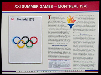 Patch Et Carte Info - Jeux Olympiques Montréal 1976 - Vintage Et Original