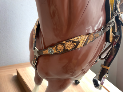 Bride De Cheval Western En Cuir Marron – Conchos, Stalle & Collier (MOUSM, Inde)