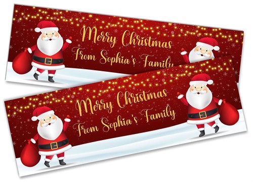 Personalised Christmas Banners Xmas Party House Decoration Occasion 536 - Picture 8 of 12