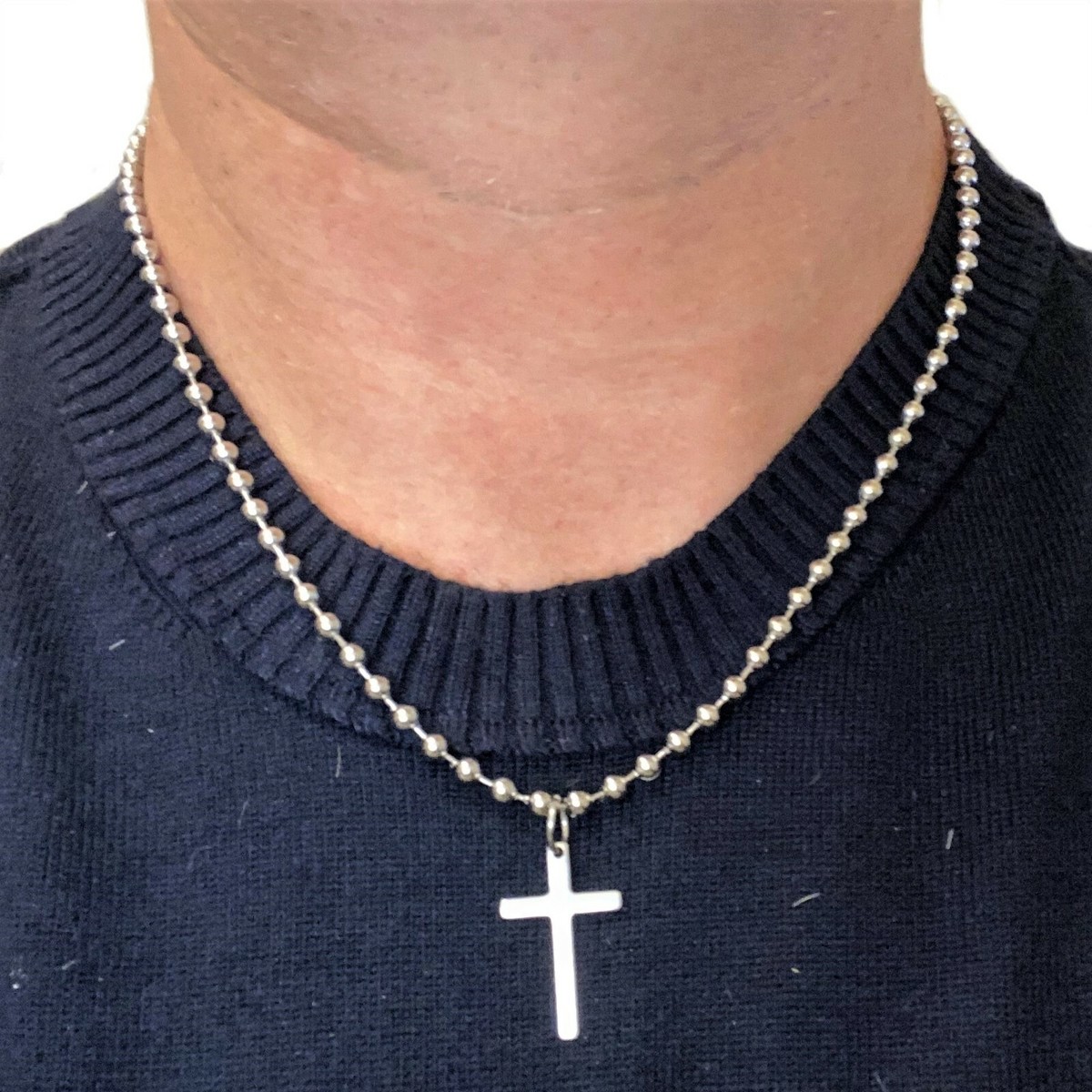 Collana Da Uomo Con Rosario E Croce Crocifisso All'ingrosso - .Pandahall. Com - Foto 6