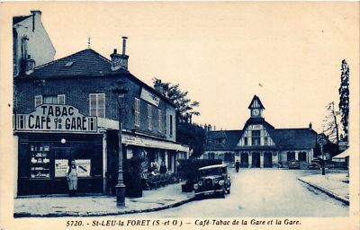 CPA AK St-LEU-la-Fore - Cafe Tabac de la Gare et la Gare (580043)