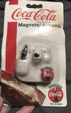 Vintage 1995 Coca-Cola Coke Polar Bear Magnet #51482