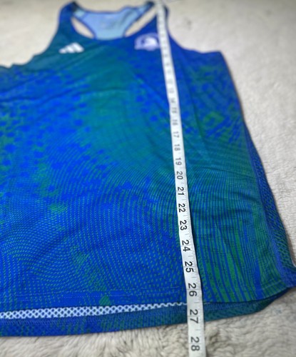 Adidas Men XS Boston Marathon 2023 Race Singlet running Jersey Green IM3385 NEW - Picture 6 of 8