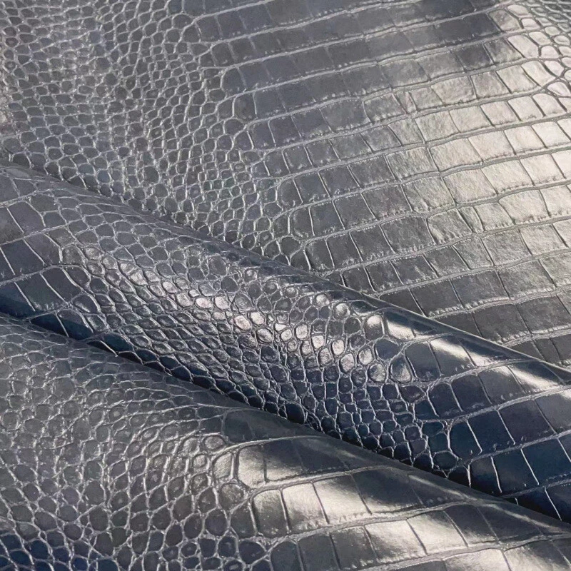 Alligator Pattern Fabric Faux Leather Leatherette Soft DIY Bag Hat Clothes - Image 4 of 4