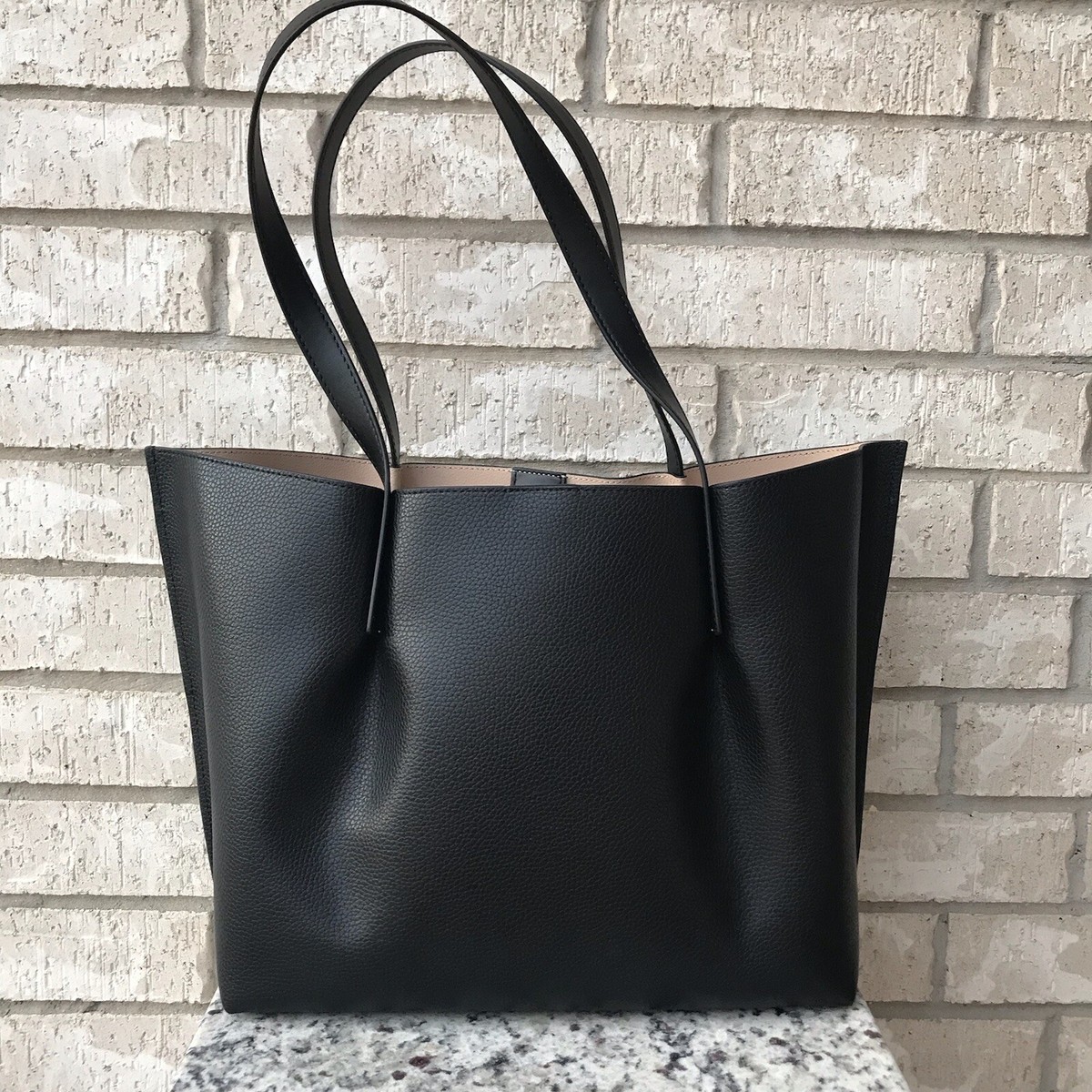 トートバッグ Michael Kors Rounded Black Leather Shoulder Bag MIchael Kors Women Large Shoulder Tote Purse Bag Handbag