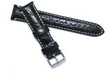 20mm Black Alligator Grain Leather Watch Strap - Victorinox Swiss Army  Others