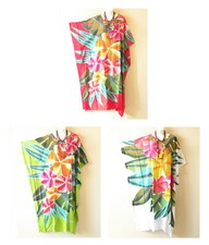 KG86 Floral Batik Hand Painted Kaftan Caftan Kimono Hippy Maxi Dress up to 7X
